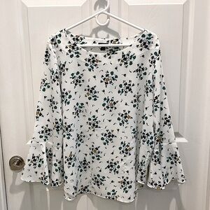 Ann Taylor Bell Sleeve Floral Blouse